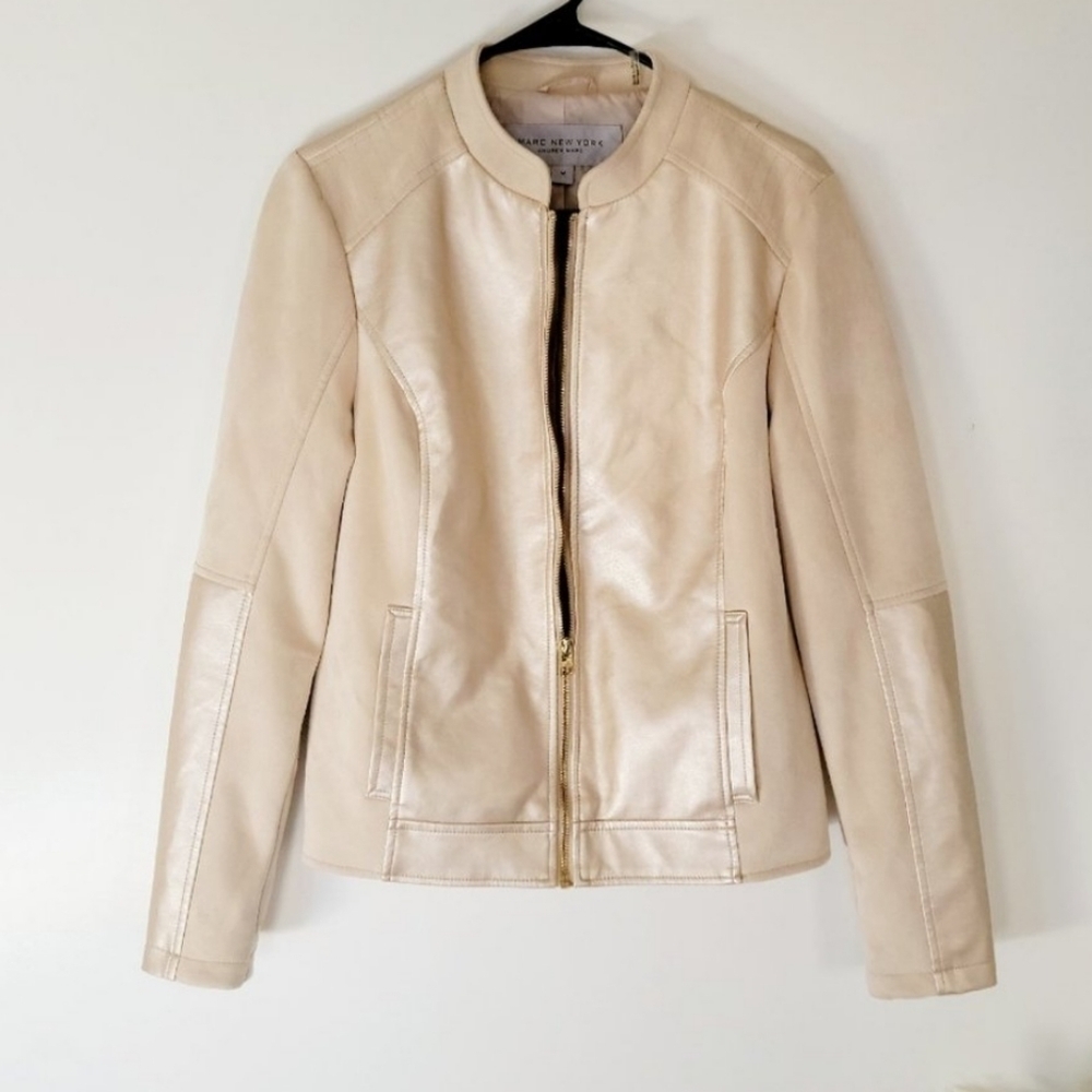 Marc New York Andrew Marc Faux Suede Leather Women's Jacket Size M